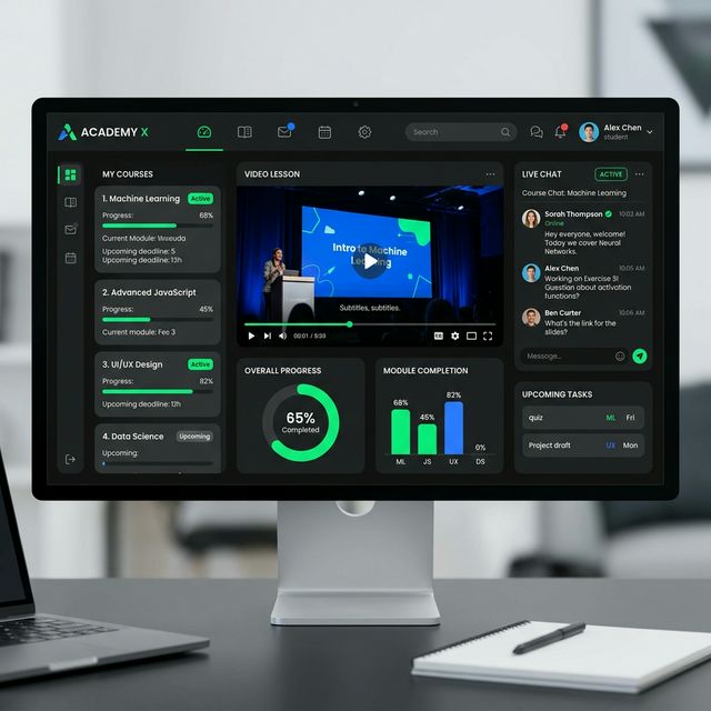 Dashboard de Educación, Colegios y Academias