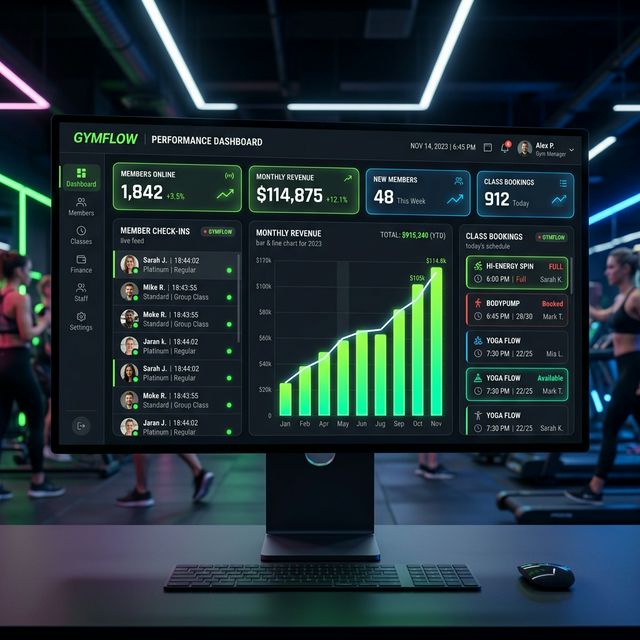 Dashboard de Gimnasios y Centros Fitness